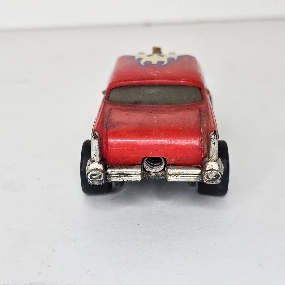 Marchon Road Busters 1957 Chevy Bel Air Slot Car Red Flame Hot Rod 1988 Vintage